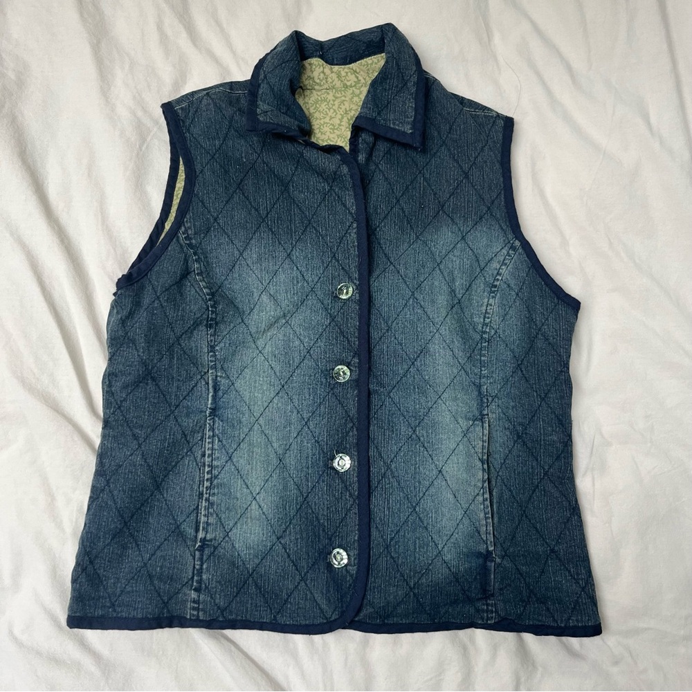 Women’s Tabi Reversible Quilted Denim Vest‎